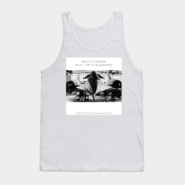 Lockheed Mach 3 Blackbird M-21 Drone Launcher Tank Top by acefox1